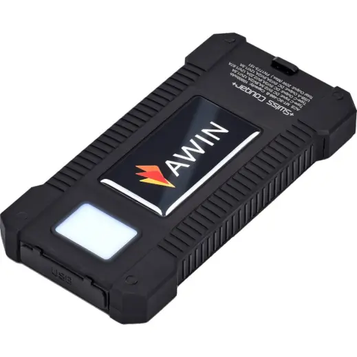 Swiss Cougar Durban Fast Charge 20W Solar Power Bank -10000mAh Branded